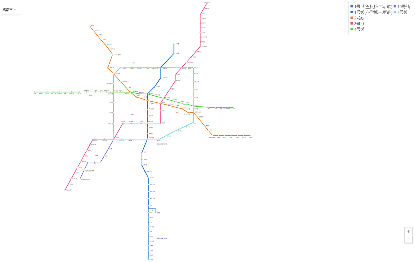 成都2018年地铁广告线路图