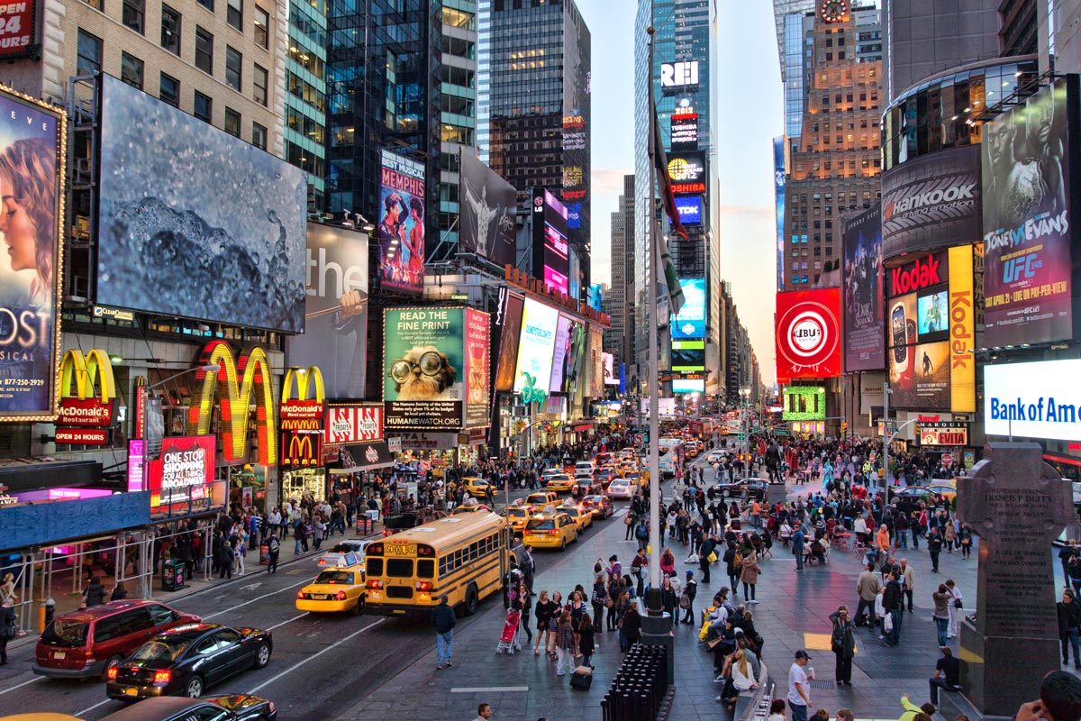 纽约时代广场LED大屏广告用度是几多